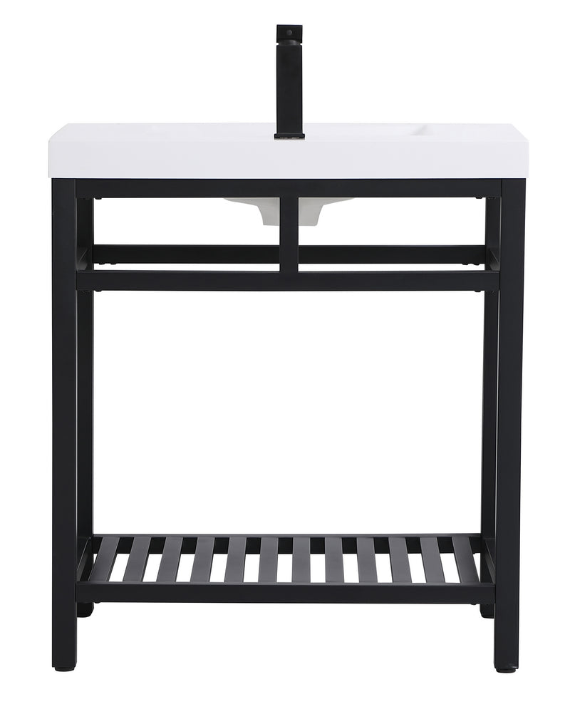 Elegant Lighting VF14030BK Single Bathroom Vanity, black