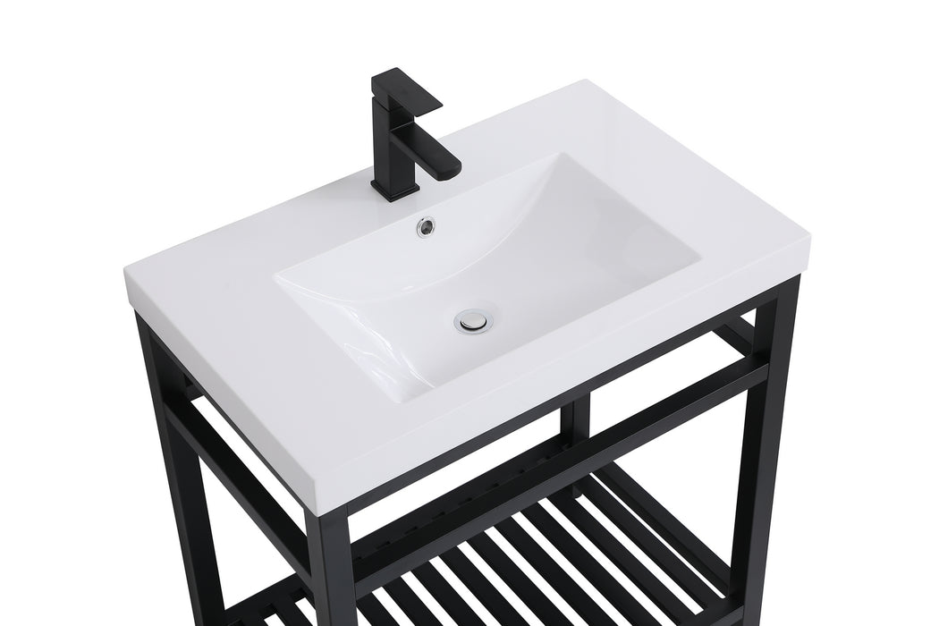 Elegant Lighting VF14030BK Single Bathroom Vanity, black