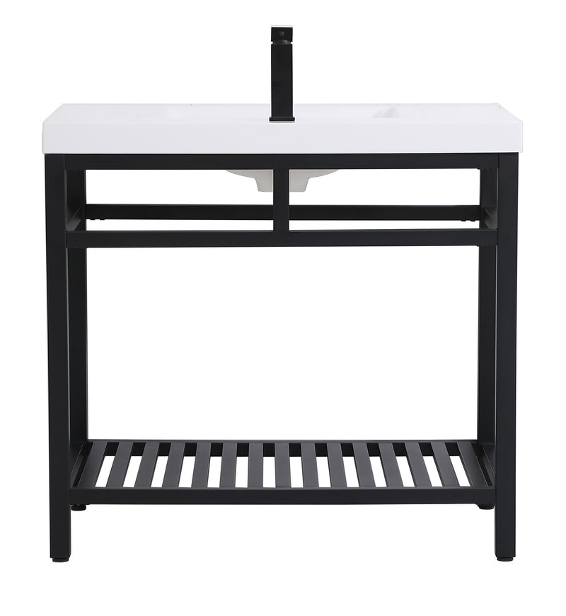Elegant Lighting VF14036BK Single Bathroom Vanity, black