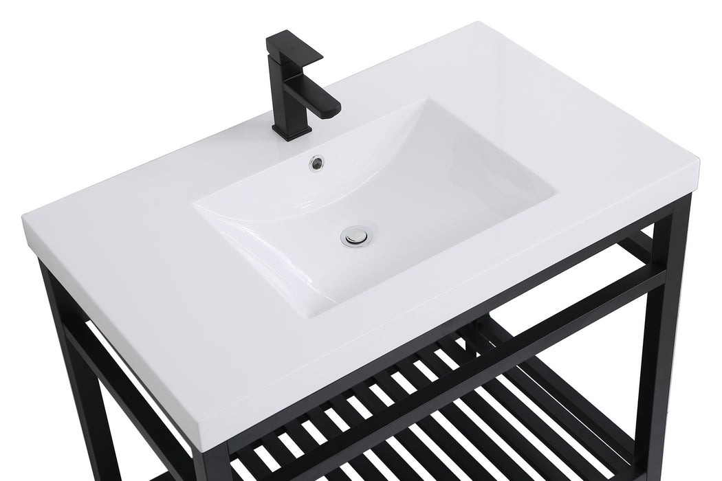 Elegant Lighting VF14036BK Single Bathroom Vanity, black