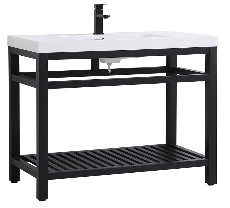 Elegant Lighting VF14042BK Single Bathroom Vanity, black