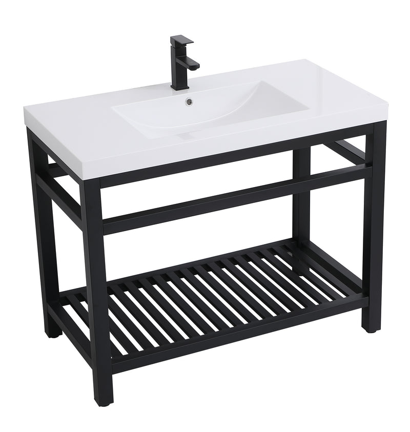 Elegant Lighting VF14042BK Single Bathroom Vanity, black