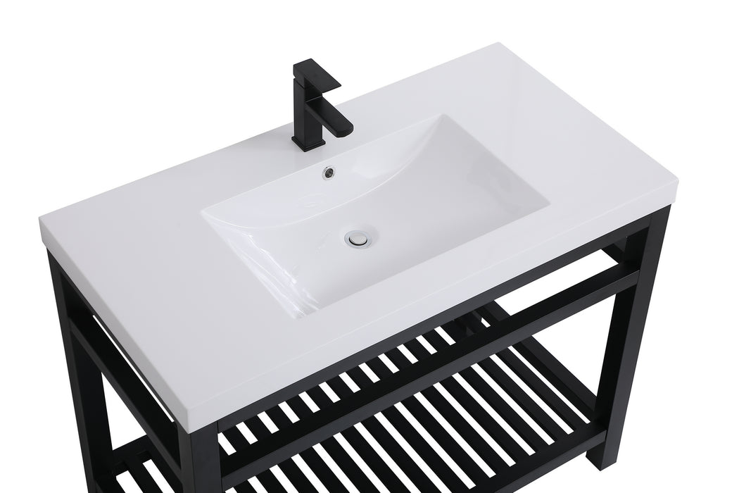 Elegant Lighting VF14042BK Single Bathroom Vanity, black