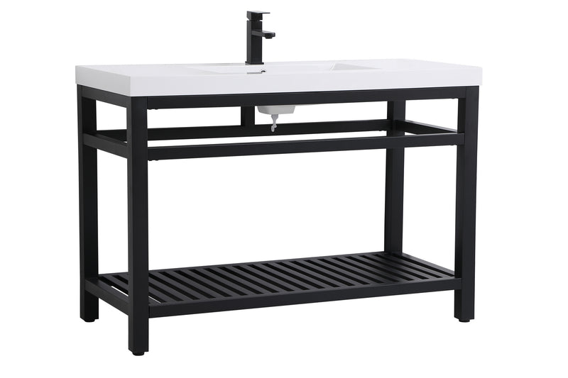 Elegant Lighting VF14048BK Single Bathroom Vanity, black