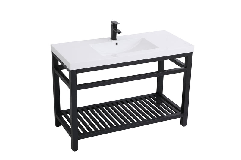 Elegant Lighting VF14048BK Single Bathroom Vanity, black