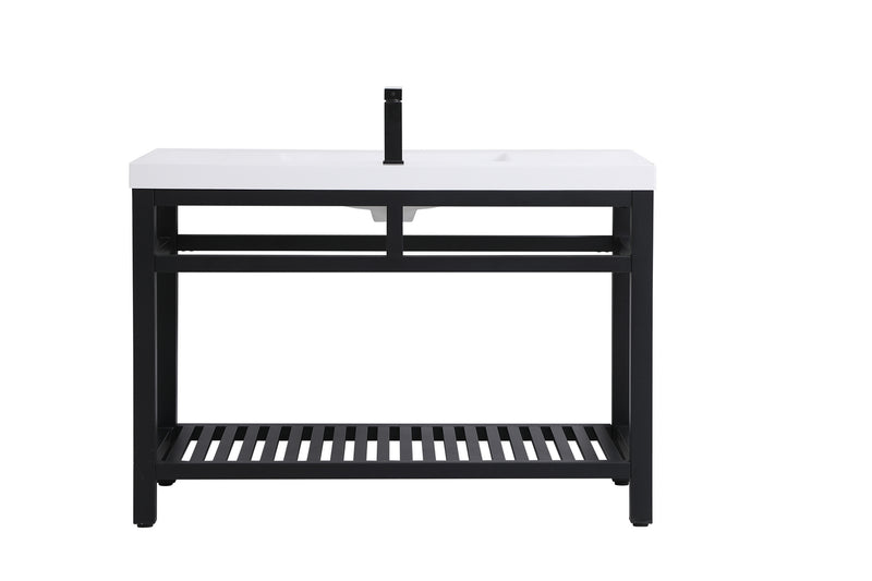 Elegant Lighting VF14048BK Single Bathroom Vanity, black