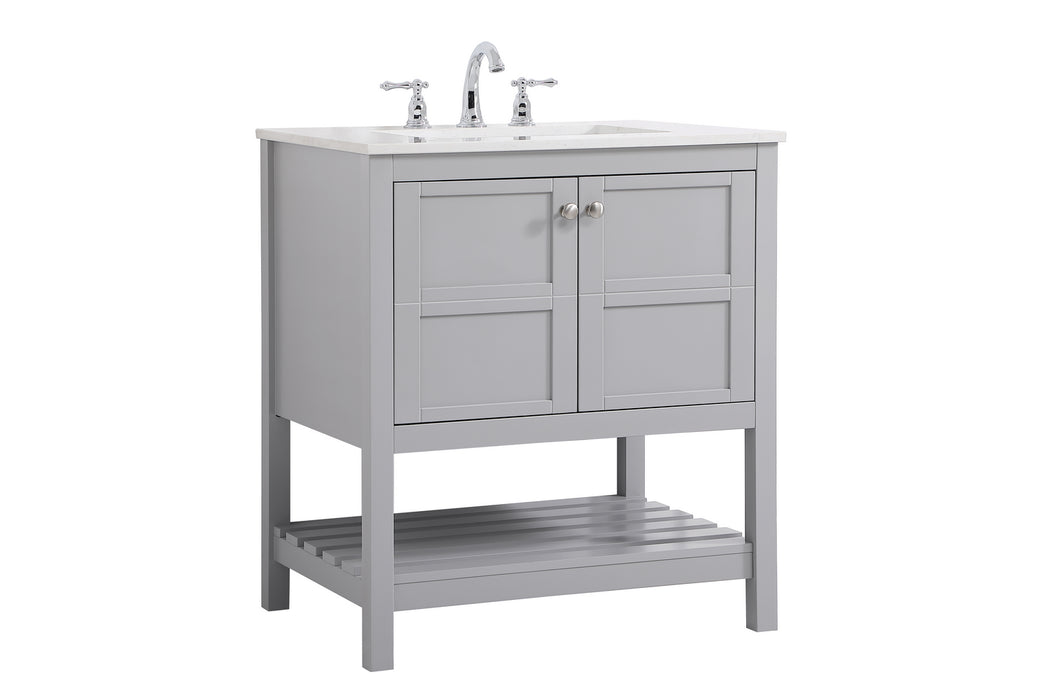 Elegant Lighting VF16430GR Single Bathroom Vanity, Gray