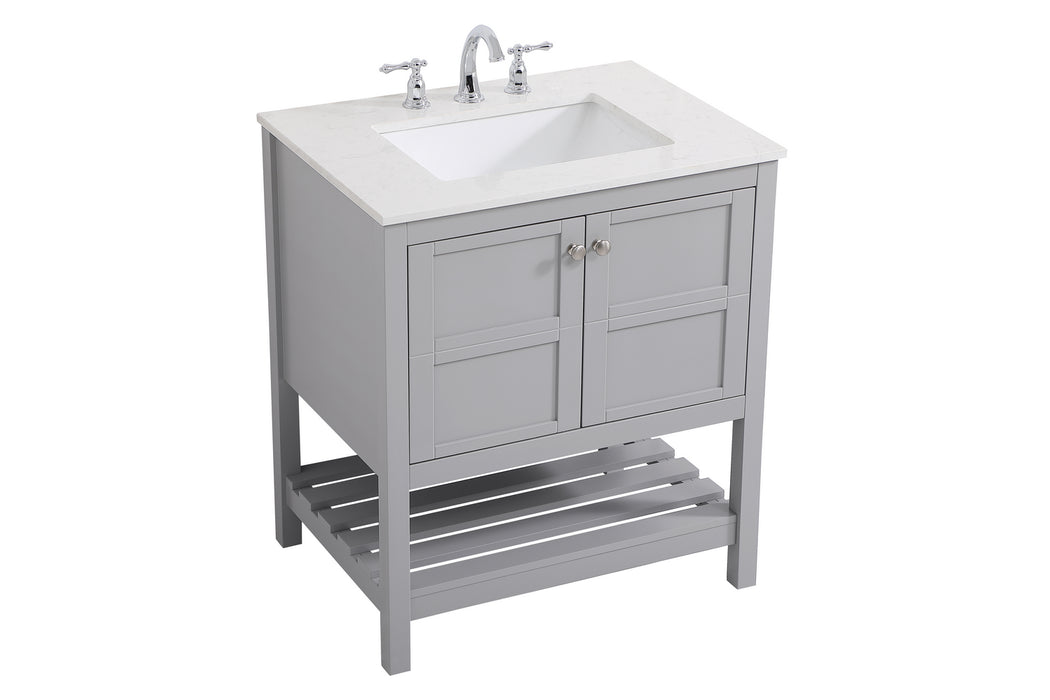 Elegant Lighting VF16430GR Single Bathroom Vanity, Gray