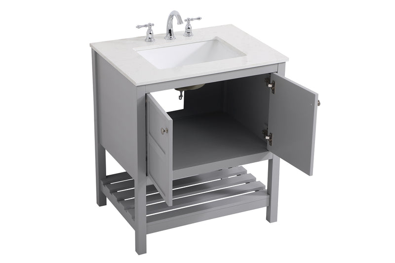 Elegant Lighting VF16430GR Single Bathroom Vanity, Gray