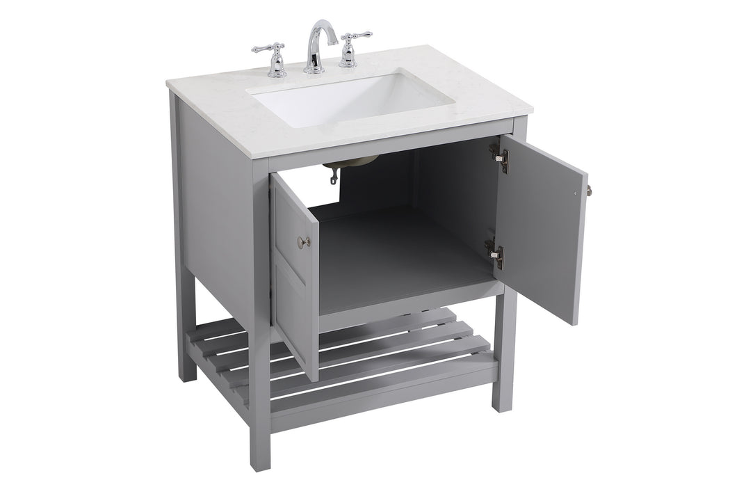 Elegant Lighting VF16430GR Single Bathroom Vanity, Gray