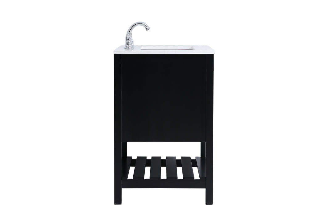 Elegant Lighting VF16430BK Single Bathroom Vanity, Black
