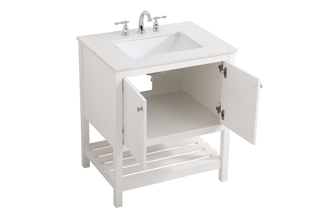 Elegant Lighting VF16430WH Single Bathroom Vanity, White