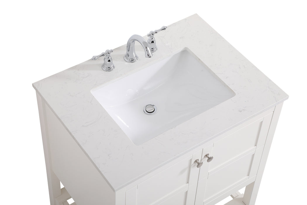 Elegant Lighting VF16430WH Single Bathroom Vanity, White