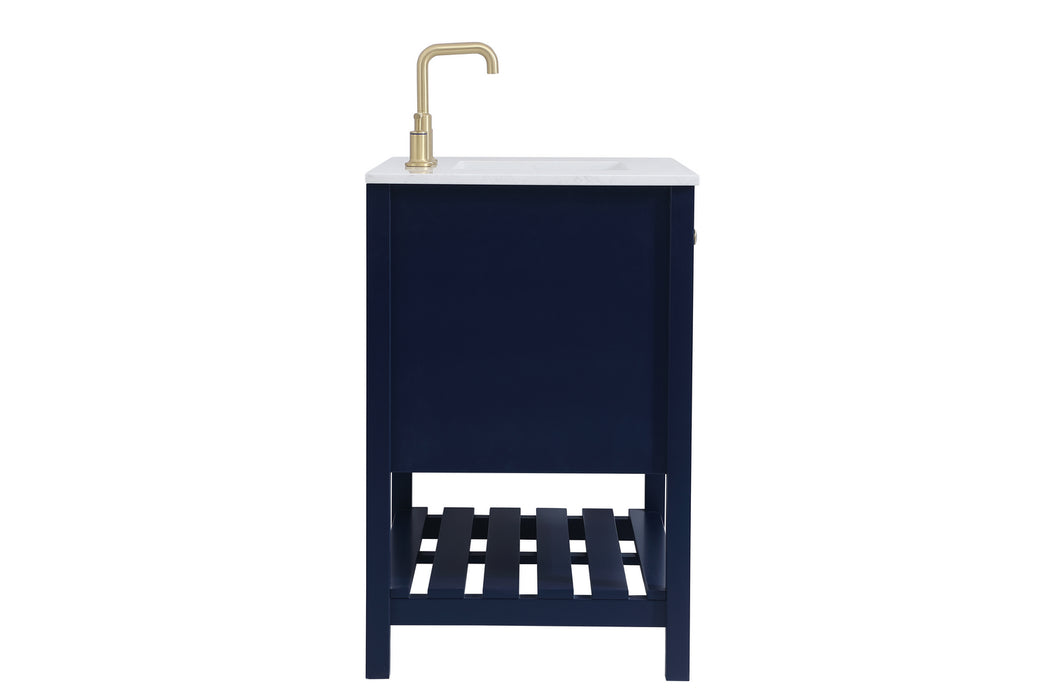 Elegant Lighting VF16436BL Single Bathroom Vanity, Blue