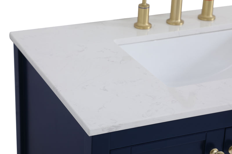 Elegant Lighting VF16436BL Single Bathroom Vanity, Blue