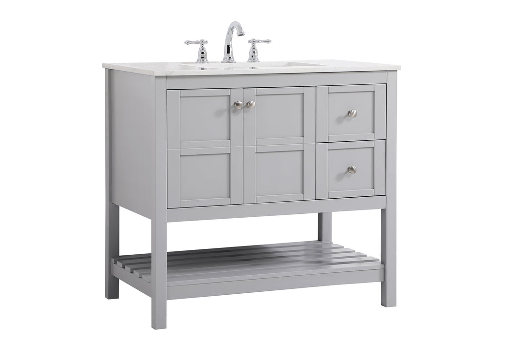Elegant Lighting VF16436GR Single Bathroom Vanity, Gray