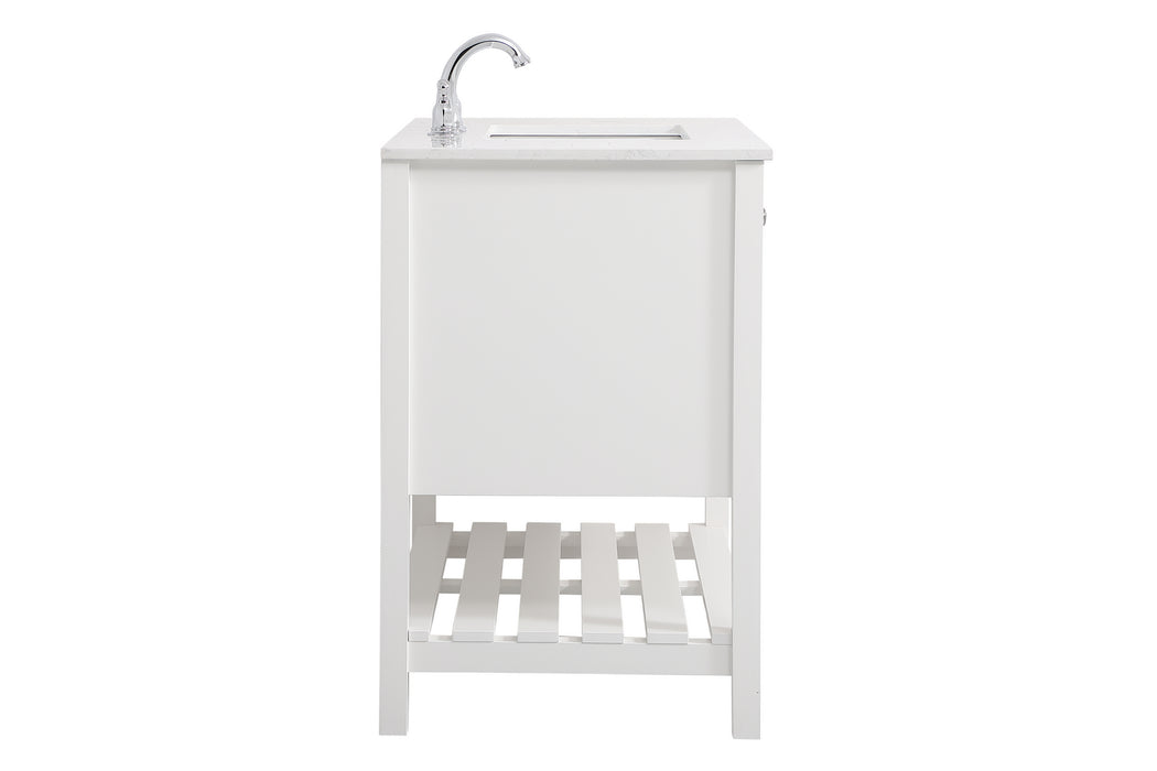 Elegant Lighting VF16436WH Single Bathroom Vanity, White