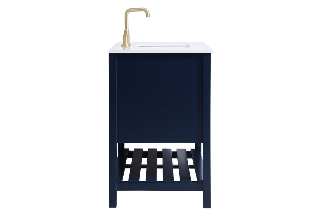 Elegant Lighting VF16442BL Single Bathroom Vanity, Blue