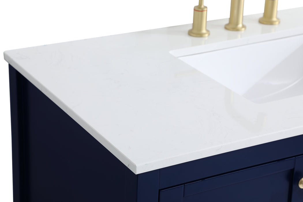 Elegant Lighting VF16442BL Single Bathroom Vanity, Blue