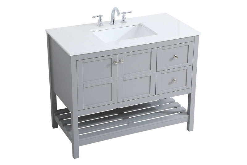 Elegant Lighting VF16442GR Single Bathroom Vanity, Gray