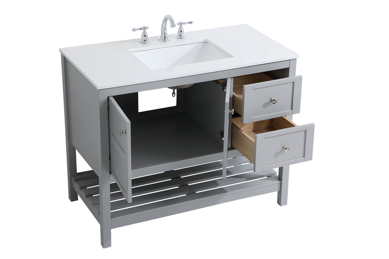 Elegant Lighting VF16442GR Single Bathroom Vanity, Gray