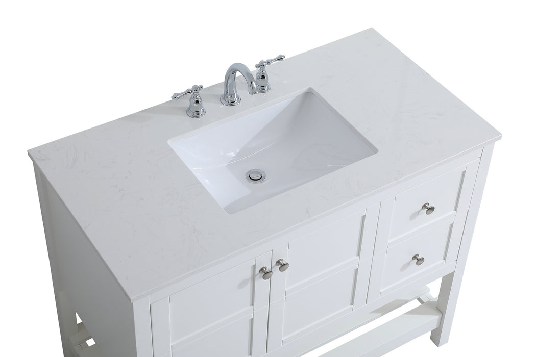 Elegant Lighting VF16442WH Single Bathroom Vanity, White