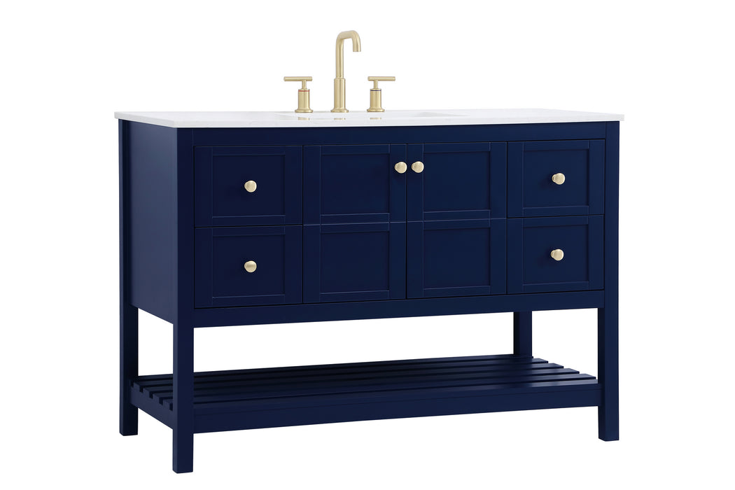 Elegant Lighting VF16448BL Single Bathroom Vanity, Blue