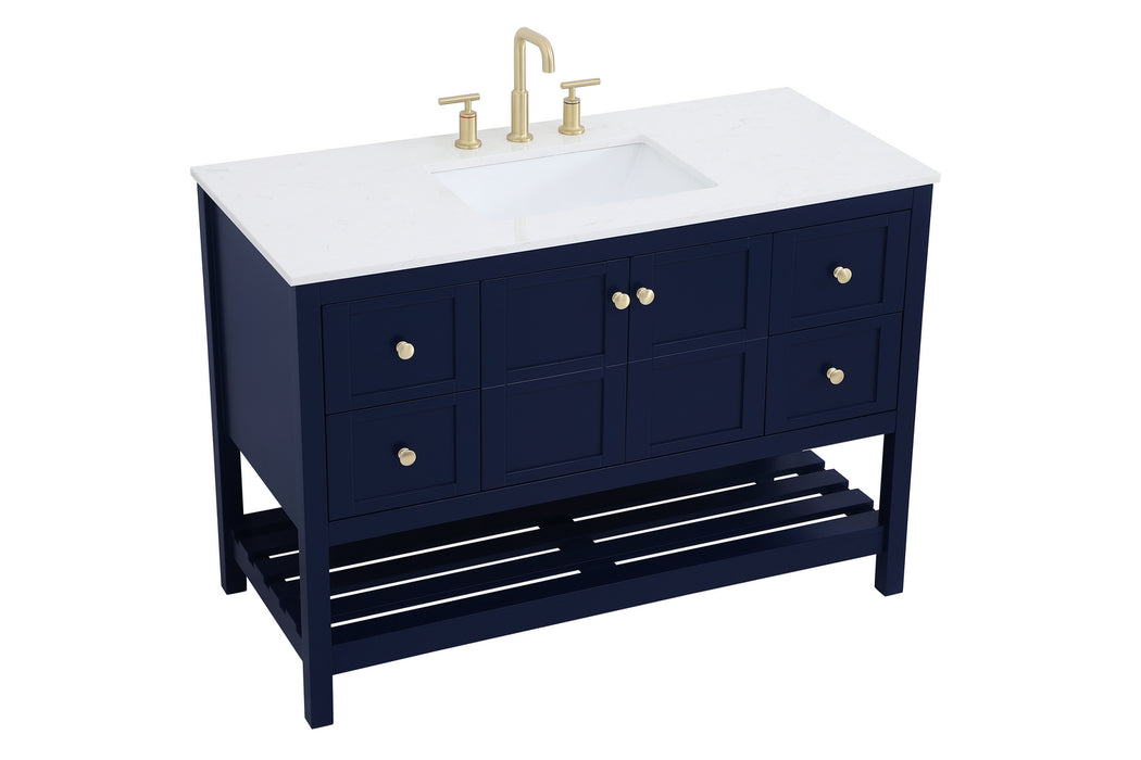 Elegant Lighting VF16448BL Single Bathroom Vanity, Blue