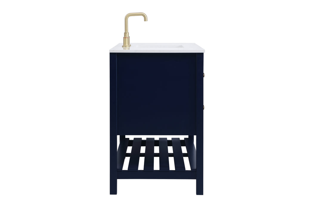 Elegant Lighting VF16448BL Single Bathroom Vanity, Blue