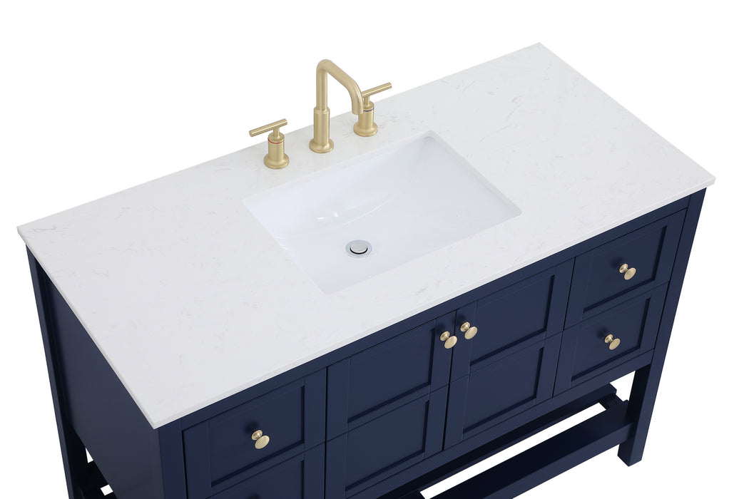 Elegant Lighting VF16448BL Single Bathroom Vanity, Blue