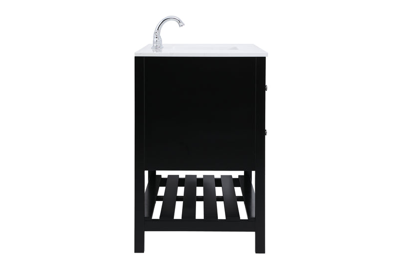 Elegant Lighting VF16448BK Single Bathroom Vanity, Black
