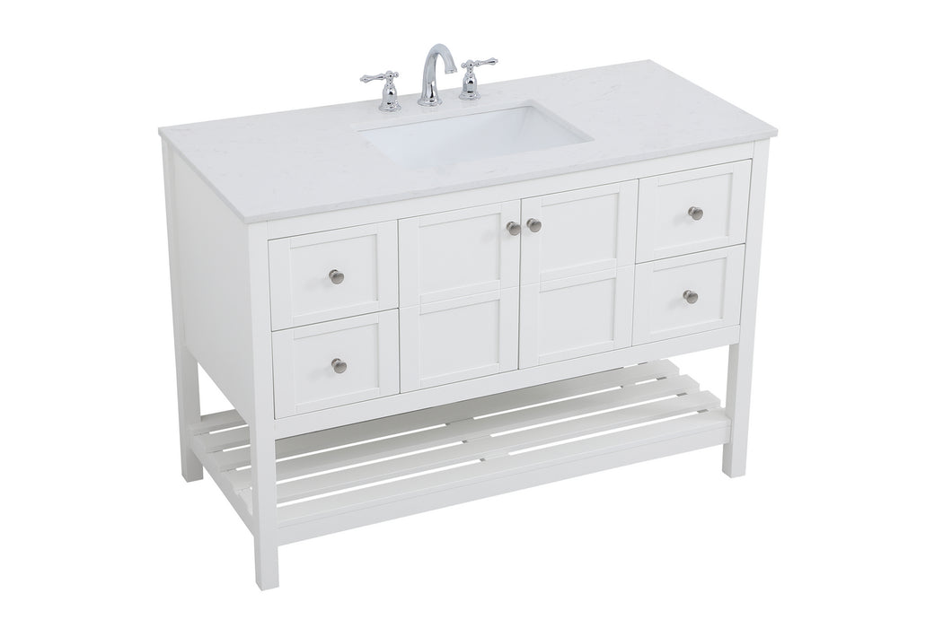 Elegant Lighting VF16448WH Single Bathroom Vanity, White
