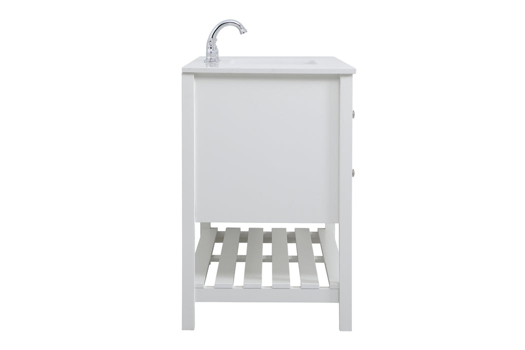 Elegant Lighting VF16448WH Single Bathroom Vanity, White