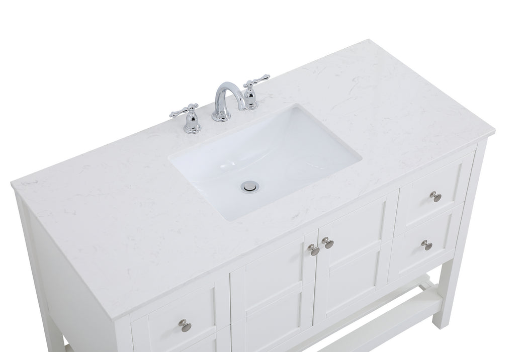 Elegant Lighting VF16448WH Single Bathroom Vanity, White