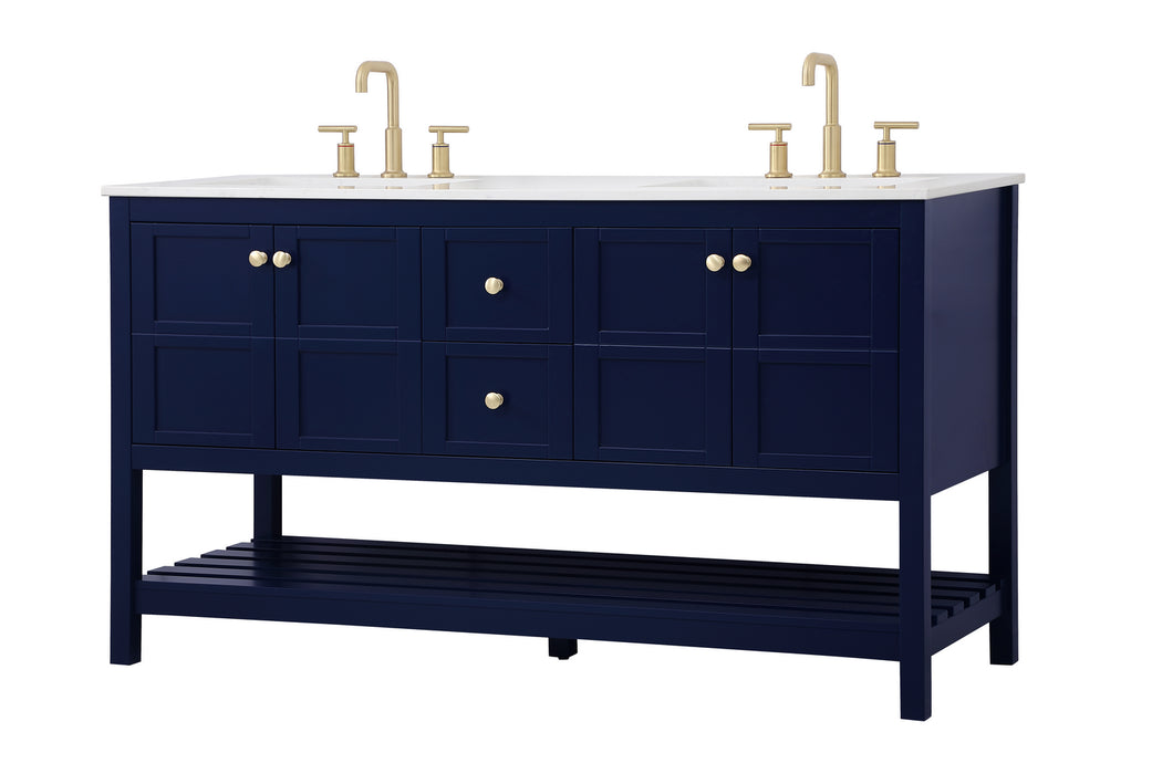 Elegant Lighting VF16460DBL Single Bathroom Vanity, Blue