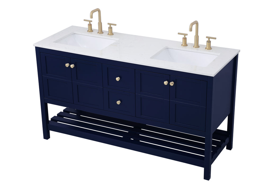 Elegant Lighting VF16460DBL Single Bathroom Vanity, Blue