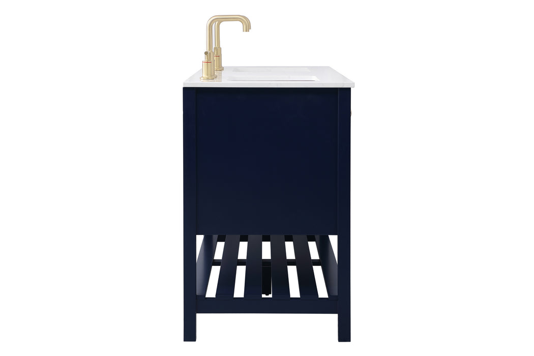 Elegant Lighting VF16460DBL Single Bathroom Vanity, Blue