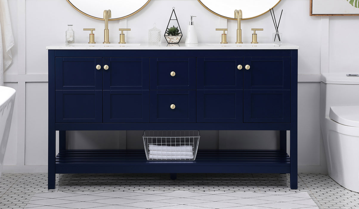 Elegant Lighting VF16460DBL Single Bathroom Vanity, Blue