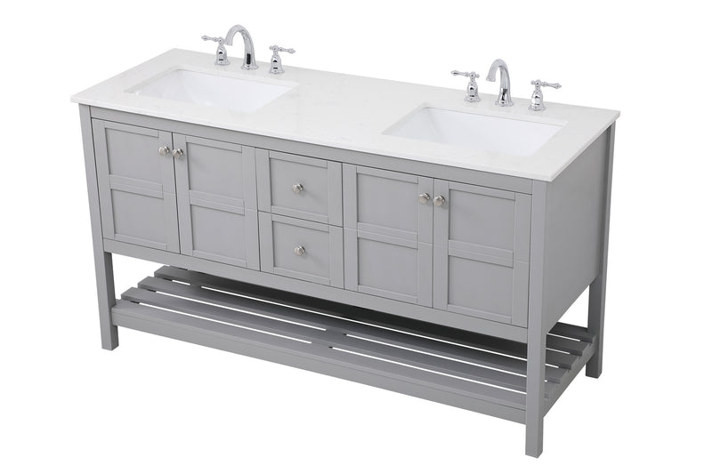 Elegant Lighting VF16460DGR Single Bathroom Vanity, Gray