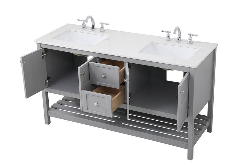 Elegant Lighting VF16460DGR Single Bathroom Vanity, Gray