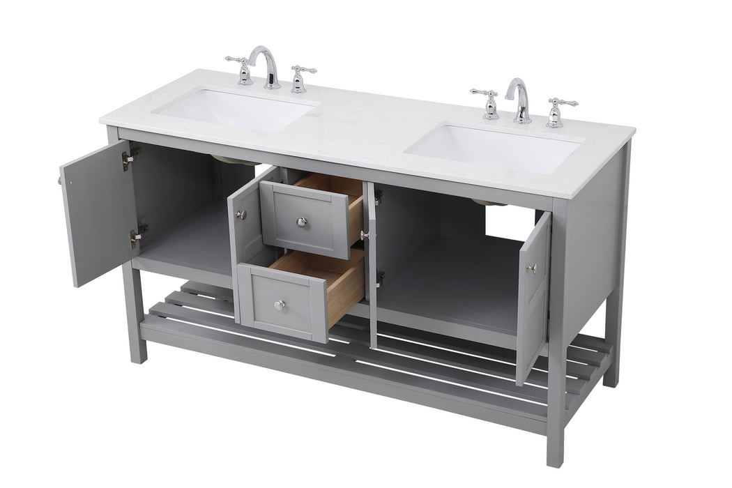 Elegant Lighting VF16460DGR Single Bathroom Vanity, Gray