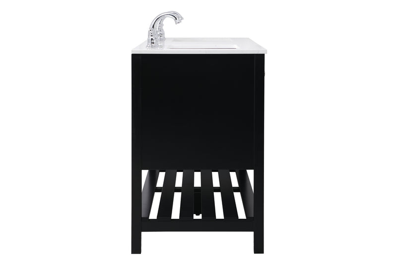 Elegant Lighting VF16460DBK Single Bathroom Vanity, Black