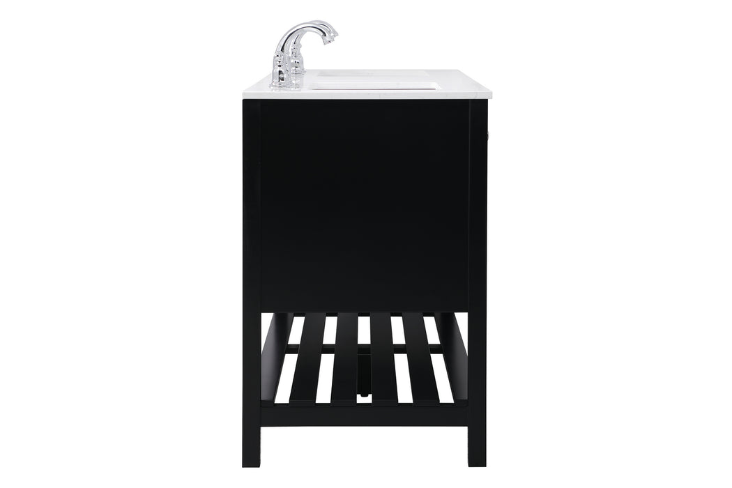 Elegant Lighting VF16460DBK Single Bathroom Vanity, Black