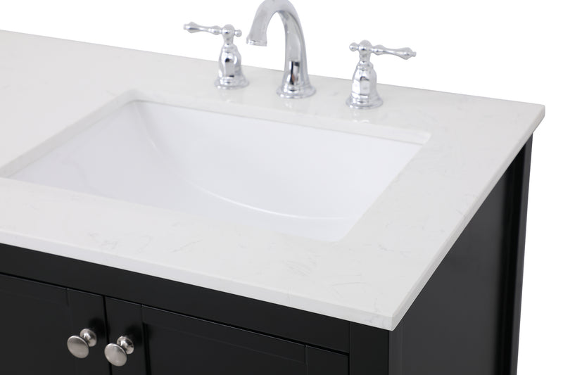 Elegant Lighting VF16460DBK Single Bathroom Vanity, Black