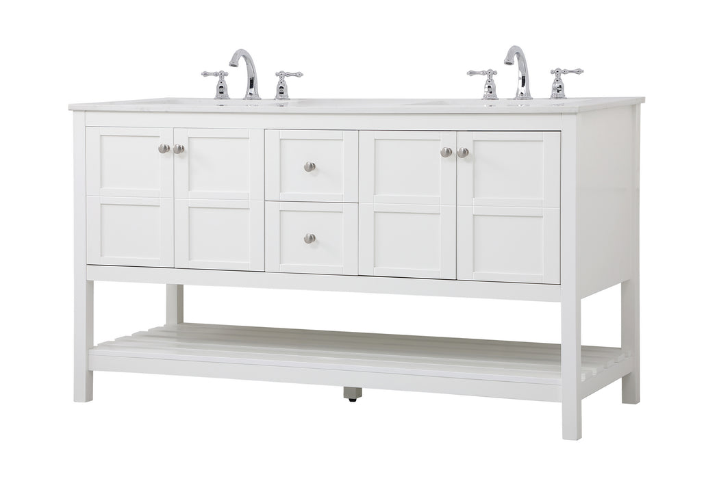 Elegant Lighting VF16460DWH Single Bathroom Vanity, White