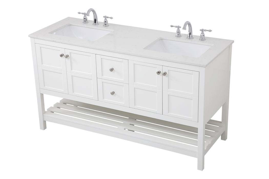 Elegant Lighting VF16460DWH Single Bathroom Vanity, White