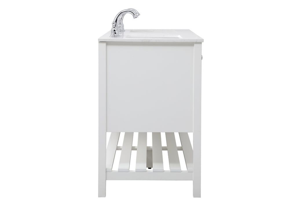 Elegant Lighting VF16460DWH Single Bathroom Vanity, White