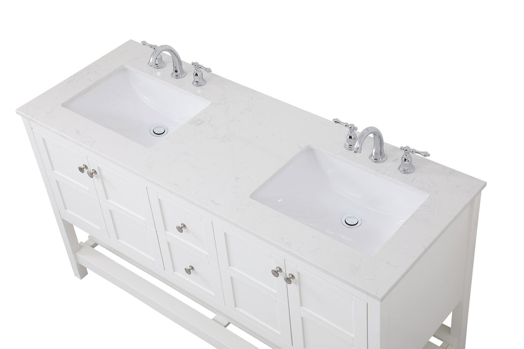 Elegant Lighting VF16460DWH Single Bathroom Vanity, White
