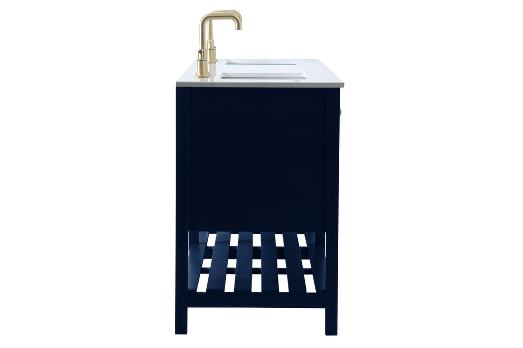 Elegant Lighting VF16472DBL Double Bathroom Vanity, Blue