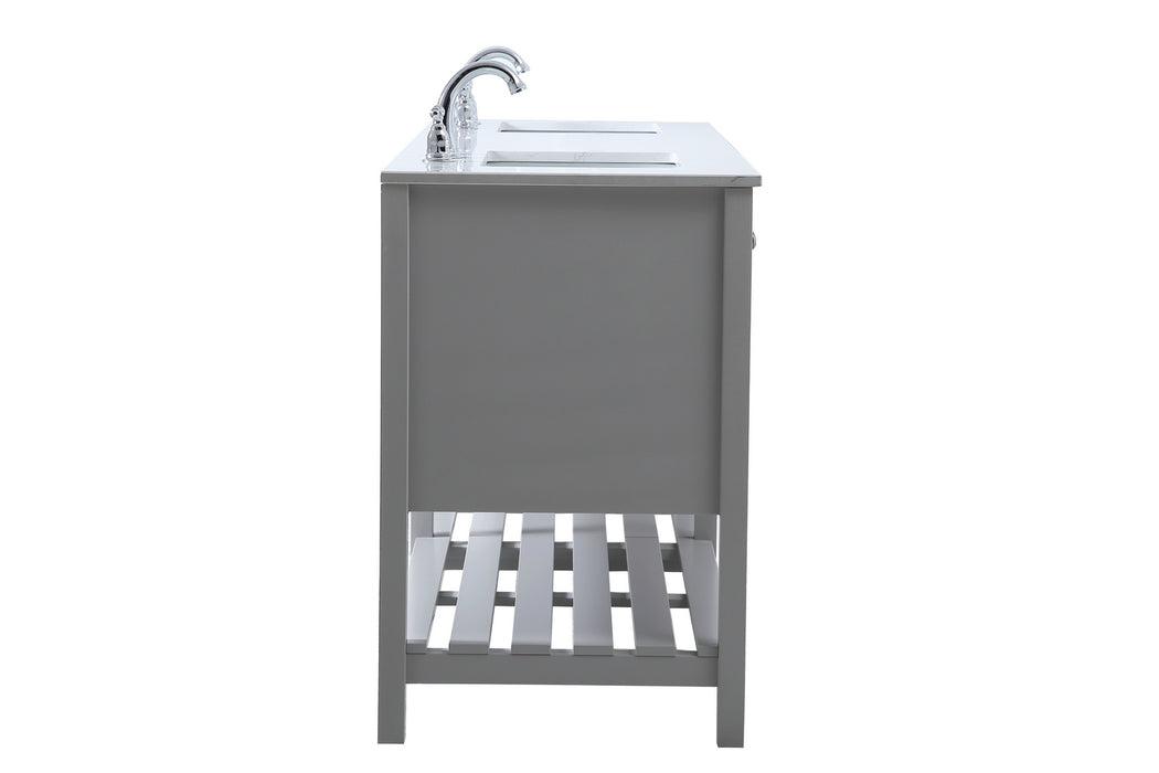 Elegant Lighting VF16472DGR Double Bathroom Vanity, Gray